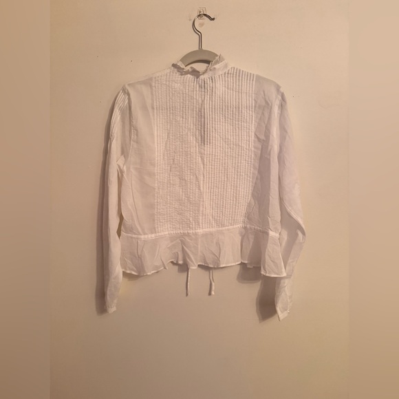 NWT J. Crew Lace-trim cinched-waist top in cotton voile - Picture 8 of 8